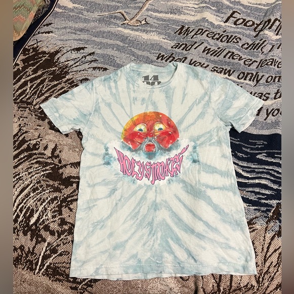 Holy Smokes Trippie Redd Blue / greenish Tie Dye Tee Concert tee shirt vintage - Picture 1 of 5